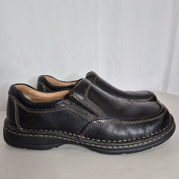 Born Men's Blast III Black Full-Grain Leather Slip-On Shoe Size